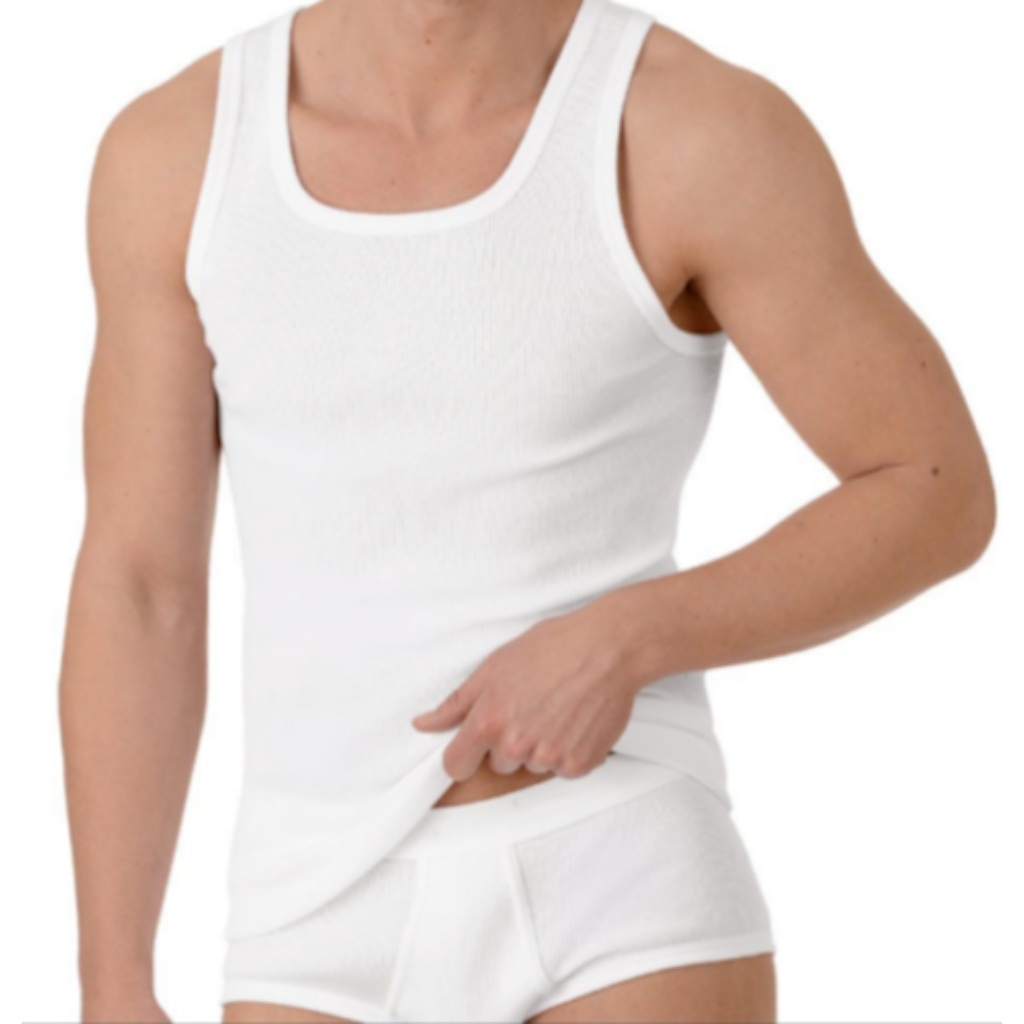 Herren Unterhemden Baumwolle Doppelripp Tank Top Achselhemd Größe 5/S 6/M 7/L 8/XL 9/XXL 10/XXXL 4er Pack